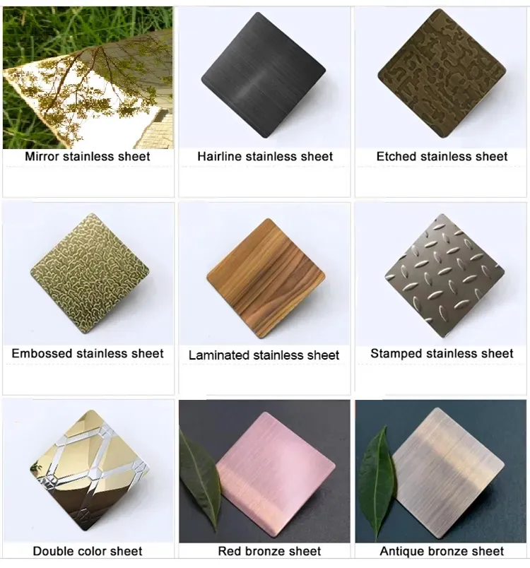 ASTM SUS316L कोल्ड रोल्ड 304L 304 स्टेनलेस स्टील शीट हॉट 201 पॉलिश 2b 4K 8K सरफेस 321 310S एम्बॉस्ड प्लेट 1